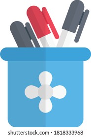 pencil vector flat color icon 