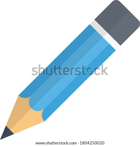pencil vector flat color icon 