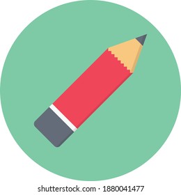 pencil vector flat colour icon