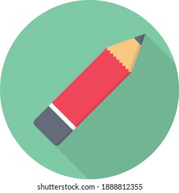 pencil vector flat colour icon