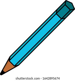 pencil vector flat design illustration minimalist