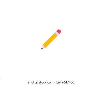 Pencil vector flat icon. Isolated pencil emoji illustration 