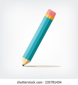 Pencil. Vector flat illustration