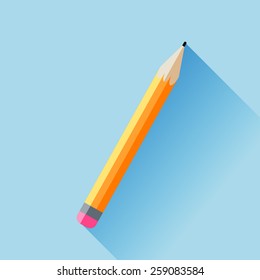 Pencil. Vector flat illustration