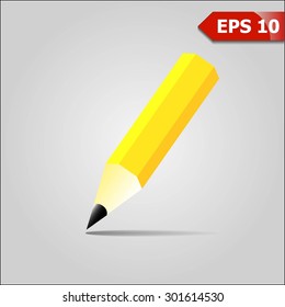 Pencil. Vector flat illustration