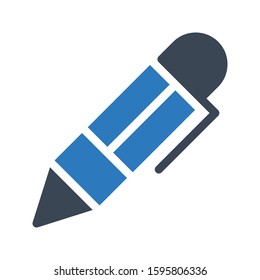 pencil vector glyph color icon 