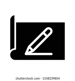 pencil vector glyph flat icon 