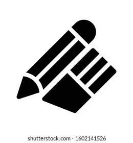 pencil vector glyph flat icon 