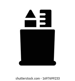pencil vector glyph flat icon 