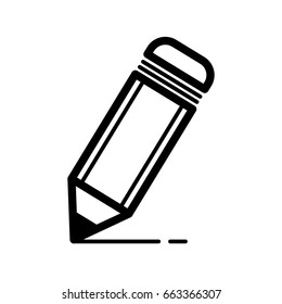 Pencil Vector Graphic Minimalistic Flat Line Stroke Pictogram Illustration