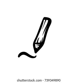 Pencil vector hand drawn illustration isolated on white background