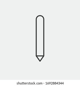 pencil vector icon for artist drawing writing stationery