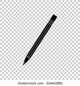 pencil vector icon - black illustration