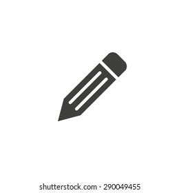 Pencil - vector icon in black on a white background.