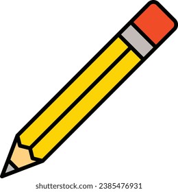 Icono del vector del lápiz. Se puede usar para imprimir, móviles y aplicaciones web.