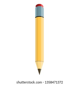 Pencil vector icon. Cartoon of pencil vector icon for web design isolated on white background