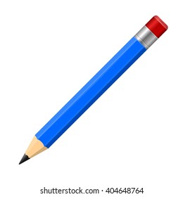 Pencil vector icon, Pencil color illustration isolated on white