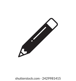 Pencil vector icon. Pencil for drawing flat sign design. Pencil symbol pictogram. UX UI icon
