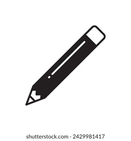 Pencil vector icon. Pencil for drawing flat sign design. Pencil symbol pictogram. UX UI icon