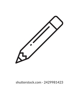 Pencil vector icon. Pencil for drawing flat sign design. Pencil symbol pictogram. UX UI icon