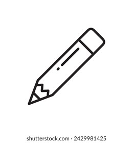 Pencil vector icon. Pencil for drawing flat sign design. Pencil symbol pictogram. UX UI icon