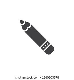 Pencil vector icon. filled flat sign for mobile concept and web design. Crayon simple solid icon. Symbol, logo illustration. Pixel perfect vector graphics