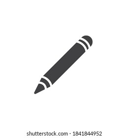 Icono del vector del lápiz. signo plano relleno para concepto móvil y diseño web. Icono de lápiz de lápiz de cartón. Símbolo, ilustración del logotipo. Gráficos vectoriales