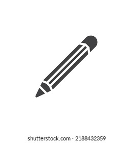 Pencil Vector Icon. Filled Flat Sign For Mobile Concept And Web Design. Crayon Pencil Glyph Icon. Symbol, Logo Illustration. Vector Graphics