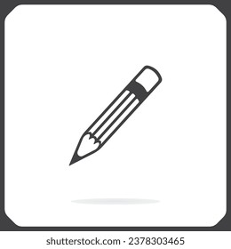 Bleistift-Vektorsymbol. Bleistift, eine flache Abbildung.