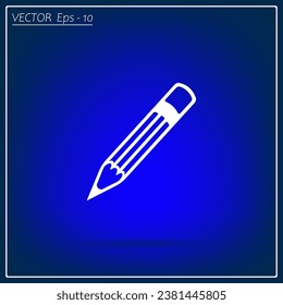 Pencil vector icon. Pencil, a flat illustration.