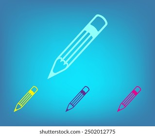 Pencil vector icon. Pencil, a flat illustration.