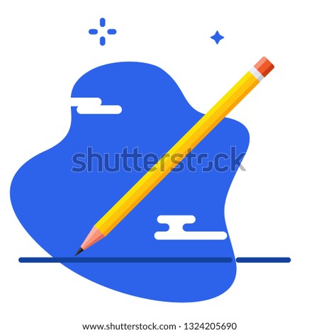 Pencil vector icon in flat style. Pencil vector illustration