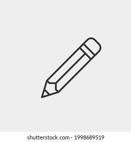 signo de ilustración de icono del vector de lápiz 