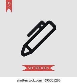 Pencil vector icon, illustration symbol