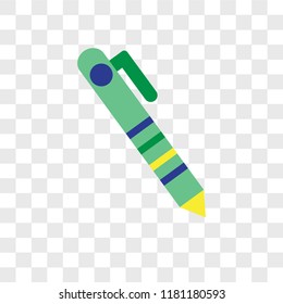Pencil vector icon isolated on transparent background, Pencil logo concept