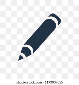 Pencil vector icon isolated on transparent background, Pencil transparency concept can be used web and mobile
