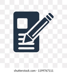 Pencil vector icon isolated on transparent background, Pencil transparency concept can be used web and mobile