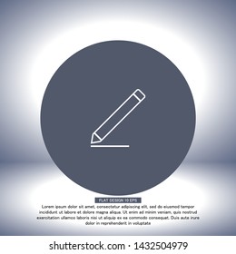 pencil Vector icon . Lorem Ipsum Illustration design