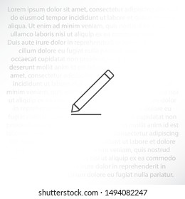 pencil Vector icon . Lorem Ipsum Illustration design
