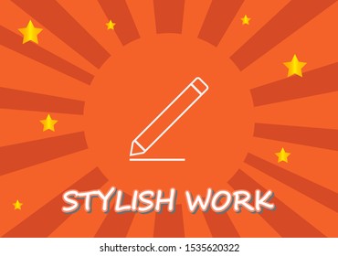 pencil  Vector icon . Lorem Ipsum Illustration design