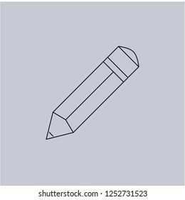 Pencil vector icon. Modern, simple, isolated, flat best quality icon for web site designs or mobile apps. Vector illustration.
