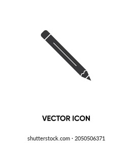 Icono del vector del lápiz. Ilustración vectorial plana moderna y simple para sitio web o aplicación móvil.Pen o símbolo de dibujo, ilustración de logotipo. Gráficos vectoriales perfectos para píxeles