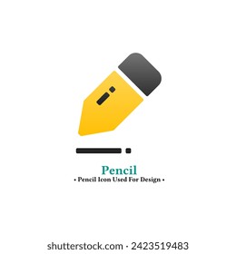 Pencil vector icon in modern style isolated on white background. pencil, stationery, writing, education and edit icons for web and mobile design. gradient colored style.