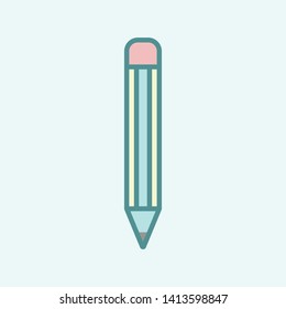 Pencil vector icon. New trendy style line art vector illustration pencil icon. Illustration.