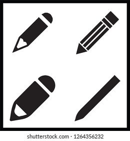 Pencil vector icon on white background design
