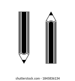 Pencil vector icon on white background