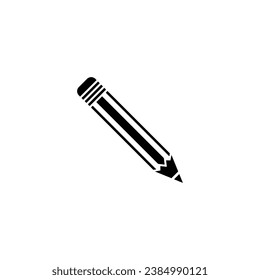 Pencil vector icon on white background.