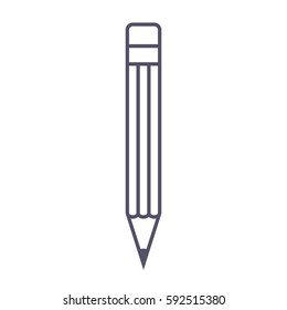 pencil vector icon on white background