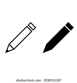 Pencil vector icon. Pen icon