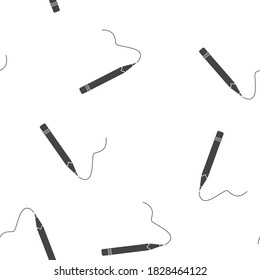  Pencil vector icon seamless pattern on a white background.